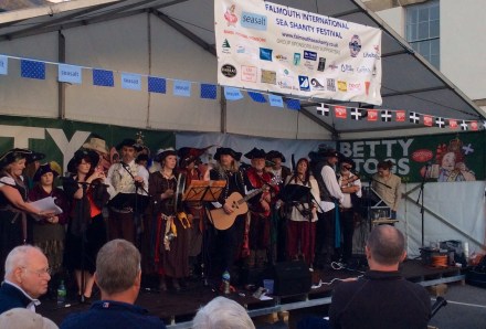 The Falmouth sea shanty festival stage