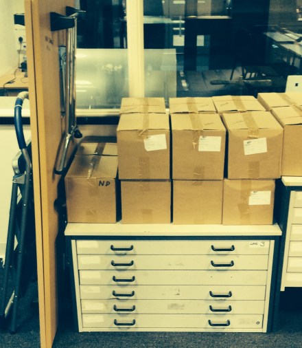 Boxes of Quotes 9 books ready to be loaded